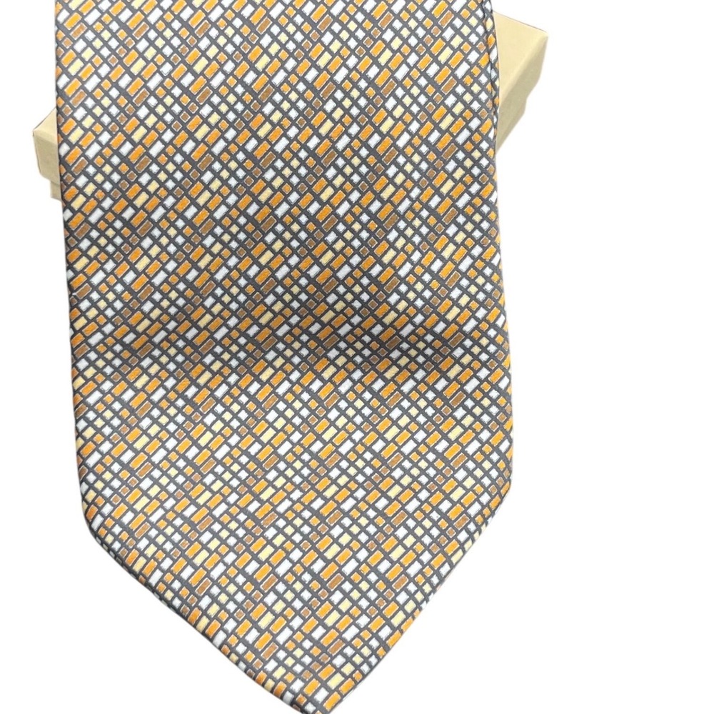 Italo Ferretti Tie, 3.5" 100% Silk, Hand Made in Italy‎  Geometric Luxury